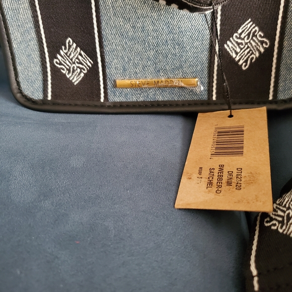 Steve Madden Denim Blur & Tan Womens Satchels - Picture 3 of 10